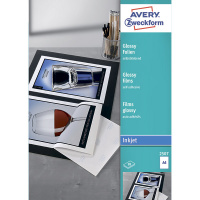 Пленка для печати Avery Zweckform 2507, белая суперглянцевая, 210x297мм, 0.2мм, 50 листов, А4