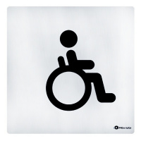 Дверная табличка Merida Standart Туалет для инвалидов, 100х100мм, алюминий/скотч, ИТ009