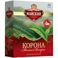 Чай Майский Корона Российской Империи, черный, 100 пакетиков