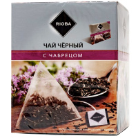 Чай Rioba С чабрецом, черный, 20 пирамидок