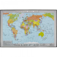 Коврик настольный для письма Attache 38х59см, Политическая карта мира, 2129.1