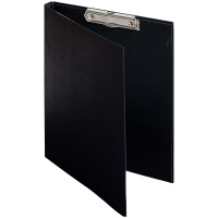 Пластиковая папка с зажимом Officespace черная, А4, бумвинил
