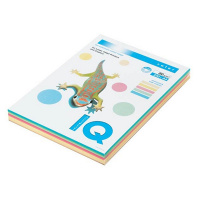Цветная бумага для принтера Iq Color pastell 5 цветов, А4, 250 листов, 80г/м2, RB01