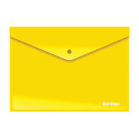 Пластиковая папка на кнопке Berlingo А4, желтая