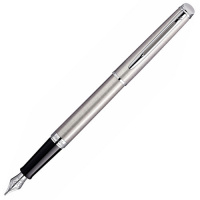 Перьевая ручка Waterman Hemisphere Stainless Steel CT 0.8мм, черно-серебристый корпус, S0920410