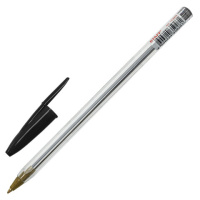 Ручка шариковая STAFF 'Basic Budget BP-04', ЧЕРНАЯ, линия письма 0,5 мм, с штрихкодом, 143869
