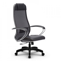 Кресло офисное Метта B 1m 5/K116, сетка/экокожа, черная, крестовина пластик 17831