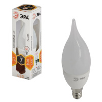Лампа светодиодная Эра 7Вт, E14, 2700К, теплый белый свет, свеча на ветру