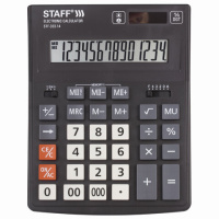 Калькулятор настольный Staff STF-333 черно-серый, 14 разрядов
