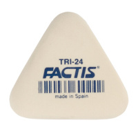 Ластик Factis TRI 24 51х46х12 мм, белый, треугольный, мягкий, PMFTRI24