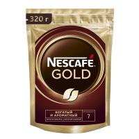 Кофе растворимый Nescafe Gold, 320г, пакет