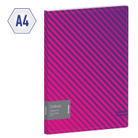Папка с 20 вкладышами Berlingo 'Contrast', 17мм, 600мкм, с внутр. карманом, с рисунком, фиолетовая