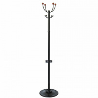 Вешалка-стойка 'Квартет-З', 1,79 м, основание 40 см, 4 крючка + место для зонтов, металл, черная