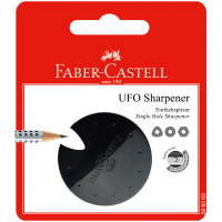 Точилка пластиковая Faber-Castell 'Ufo' 1 отверстие, красная/черная/синяя, блистер