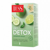Чай Tess Get Detox (Гет Детокс), зеленый и оолонг, 20 пакетиков