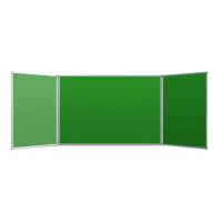 Меловая доска Attache 100х300см, зеленая, лаковая, магнитная маркерная, алюминиевая рама, двухсторон