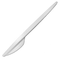 Нож одноразовый Мистерия белый, 16.5см, 100шт/уп