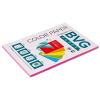 Цветная бумага для принтера Bvg Neon розовая, А4, 100 листов, 80г/м2