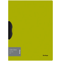 Папка с пластиковым клипом Berlingo 'Color Zone' А4, 450 мкм, салатовая