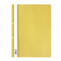Скоросшиватель пластиковый Staff желтый, A4, 100/120 мкм