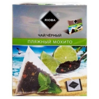 Чай Rioba Пляжный мохито, черный, 20 пирамидок