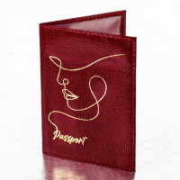 Обложка для паспорта натуральная кожа 'наплак', тиснение золотом 'Impression', красная, BRAUBERG, 23