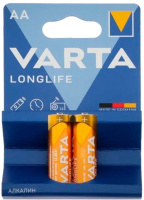 Батарейка Varta Longlife LR6 Alkaline АА LR06, 2шт/уп