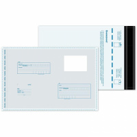 Пакет почтовый полиэтиленовый С4 белый, 229x324мм, 70мкм, 500шт, стрип, Куда-Кому