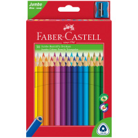 Карандаши цветные Faber-Castell 'Jumbo' 30цв., трехгран., утолщ., заточен., картон, европодвес, с то