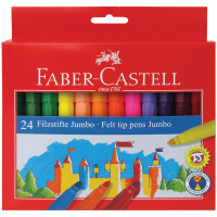 Фломастеры Faber-Castell 'Замок' 'Jumbo', 24цв., утолщенные, смываемые, картон, европодвес