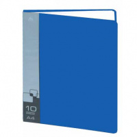Папка файловая Бюрократ синяя, А4, на 10 файлов, BPV10BLUE