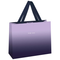 Пакет подарочный 23*18*10см MESHU 'Duotone. Purple gradient', отд. фольгой, матовая ламинация