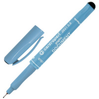 Ручка капиллярная Centropen Document 2631 черная, 0.5мм, голубой корпус