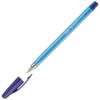 Шариковая ручка Attache Antibacterial синяя, 0.5мм, голубой корпус