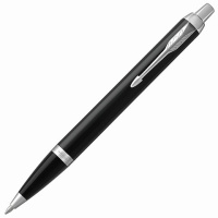 Шариковая ручка автоматическая Parker IM Core M, черный/серебристый корпус, 1931665