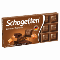 Шоколад Schogetten Карамель-брауни, молочный, 100г
