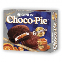 Печенье Orion Choco Pie Dark Caramel, карамельное, в темном шоколаде, 360г