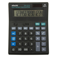 Калькулятор настольный Калькулятор ПОЛНОРАЗМЕРНЫЙ настольный Attache Economy 14 разр., чёрный