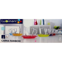 Набор чайный Luminarc Rainbow на 6 персон 220мл, 12 предметов