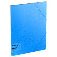 Пластиковая папка на резинке Berlingo Neon голубой неон, 600мкм