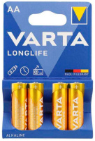 Батарейка Varta Longlife LR6 Alkaline АА LR06, 4шт/уп