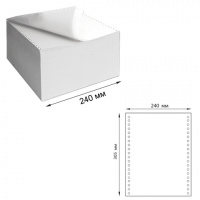 Перфорированная бумага Drescher 240х305мм, самокопирующая, белая, 3 слоя, 600шт