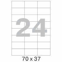 Этикетки самоклеящиеся Office Label 70х37см, белые, 24шт на листе А4, 100 листов