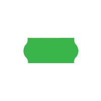 Этикет-лента волнистая 12х26мм, 1000шт/рул, 10рул, зеленая