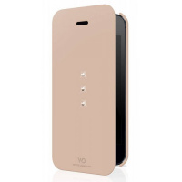 Чехол для Apple iPhone 5/5S White Diamonds Crystal Booklet розовое золото, натуральная кожа