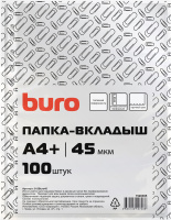 Файл-вкладыш А4 Buro тисненый, 45мкм, 100шт/уп