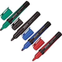 Набор перманентных маркеров Attache Selection Pegas набор 4 цвета, 2-5мм, круглый наконечник