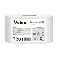 Туалетная бумага Veiro Professional Comfort T201, в рулоне, 180м, 1 слой, белая