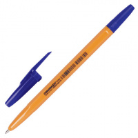 Шариковая ручка Universal Corvina синяя, 1мм, корпус желтый