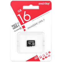 Карта памяти Smart Buy micro SDHC 16Gb, 10мб/с
